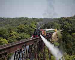 Boone heritage railroad in Iowa, 1946 taken by __Carol M. Highsmith__. This is a large ~50 megapixel image in the less commonly used Jpeg 2000 format.