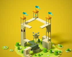 Isometric game castle and a bridge by __Nischal Masand__. Image data is interlaced and around ~3 megapixels.