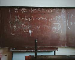 Formulas on an old blackboard taken by __Roman Mager__. This uses uncommon jpeg arithmetic encoding that several jpeg libraries do not support.