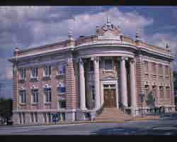John H. Garth Memorial Library, Hannibal, Missouri. Taken by __John Margolies__ in 2003. This modern, efficient format contains ~18 megapixels.
