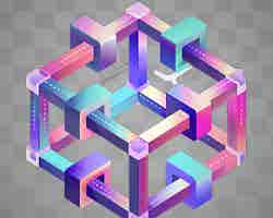 Isometric gradient box artwork by __Urvishsir__. This ~4 megapixel image uses alpha map transparency.