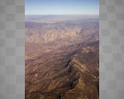Los Padres mountains with stereo 3d imagery. This image contains pixel data for each eye, but the thumbnail uses the left eye by default. From the __OpenEXR__ project sample images.