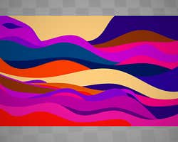 Colorful graphics for a widescreen wallpaper, by __Nigel Hoare__. Contains about 40 vector shapes.